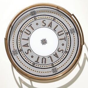 RARE Anthropologie Bistro Tile Stoneware Tray